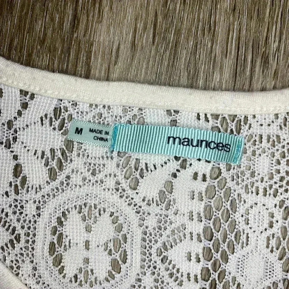 Womens White Maurices Tank Top with Detailing - M - Picture 7 of 7